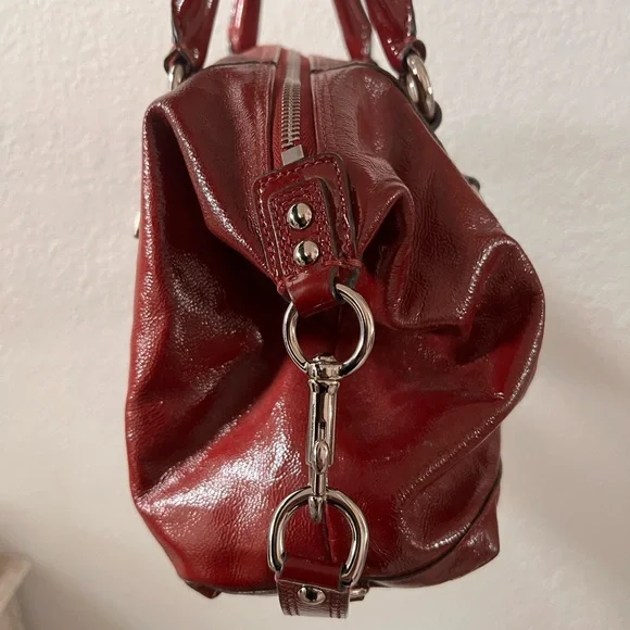 COACH Ashley Red Patent Satchel/Shoulder Bag F15455 - Picture 7 of 13